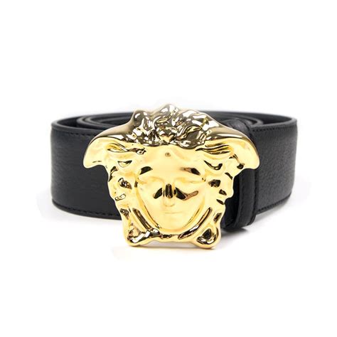 versace black and gold medusa belt|Versace belt size chart.